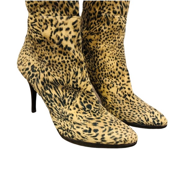 Stuart Weitzman Leopard Print Calf Hair Knee High Boots 9.5M - Picture 2 of 10